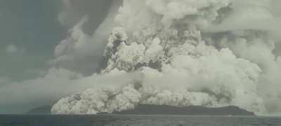 Tonga Volcano footage looks like CGi