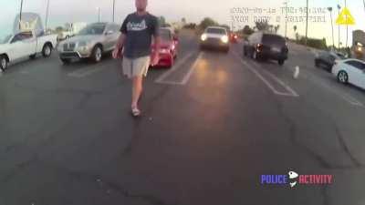 Aggressive man shot by police