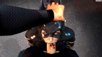 Batgirl gets a real deepthroat