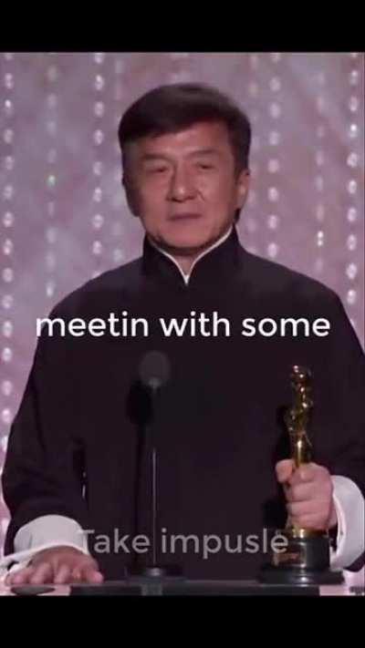 Jackie Chan finally getting his award after 56 years