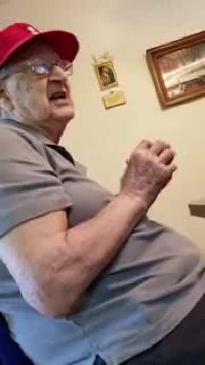 99 year old grandpa gets a joke