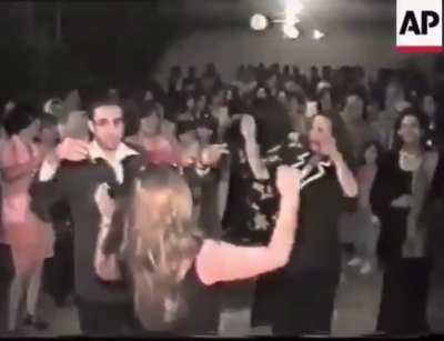 Ziad Jarrah dancing and having fun at a party - ngl the song goes hard idk why