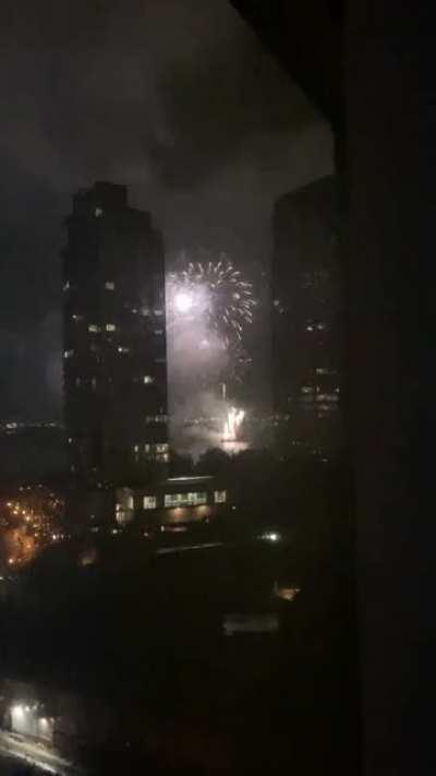 Video of the fireworks by Coal Harbour