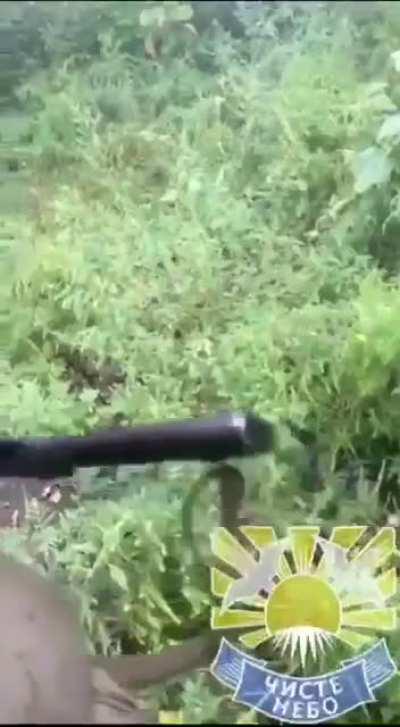 Helmet cam footage shows the volunteer unit &quot;Clear Sky&quot; (Чисте Небо) together with other units of the Armed Forces of Ukraine attacking Russian positions.