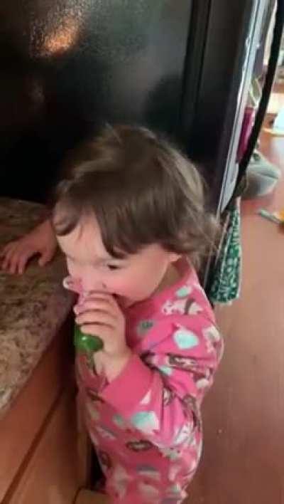 Kid tries to eat a jalapeno like its a pickle