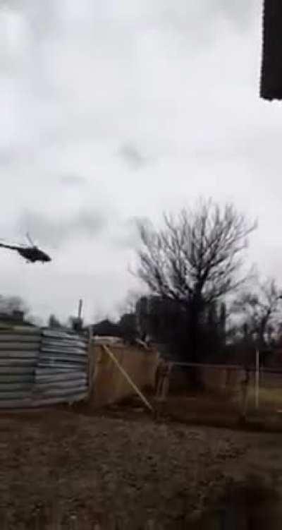 Helicopters and heavy gunfire near the Kyiv airport