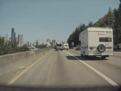 Video of the 3-car accident on I-5 north at 11am this morning