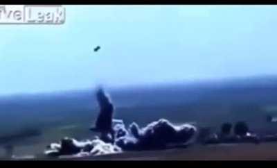 ISIS car bomb hit anti tank mine. 