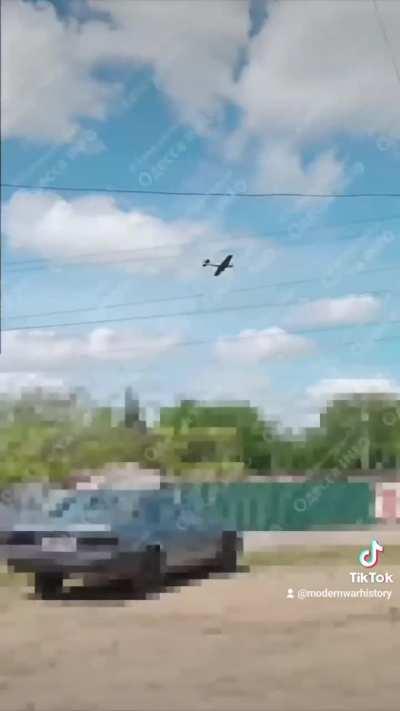 Ukrainian Yak-52 shot down Ruzzian 'Orlan' drone using machineguns near Odessa.