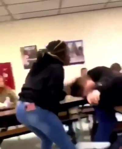 Bully hits victim multiple times when the person not fighting back, brave person come help the victim. 🍷🗿