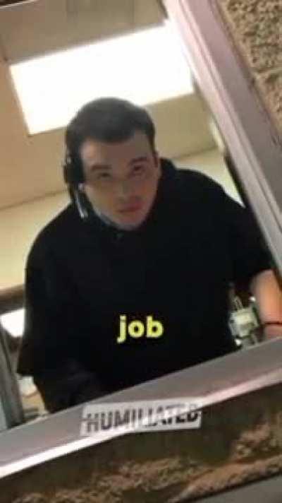 Customer confronts fast food worker