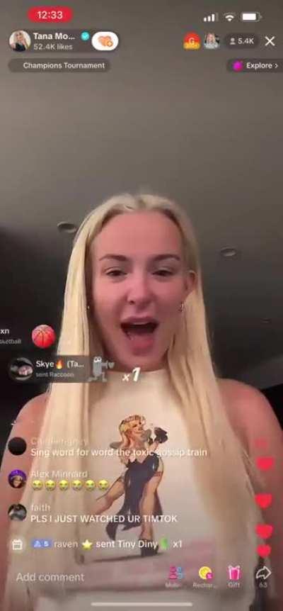 Tana on Live imitating the infamous Pinkydoll, Tana said she’ll be revealing how much she made in the next Cancelled episode 😂😅