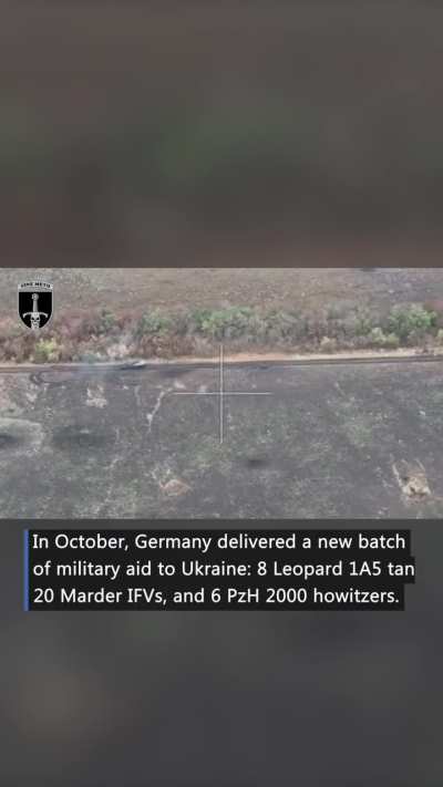 New video on how the Ukrainian soldiers from the 33rd brigade use Leopard tanks to destroy Russian armored vehicles on the frontline. In October, Germany delivered a new batch of military aid to Ukraine including 8 Leopard 1A5 tanks.