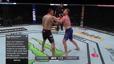 [(Brutal)Highlights] Tony Ferguson absorbing an absurd amount of punishment from Justin Gaethje and is STILL STANDING as the fight gets stopped