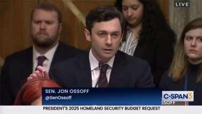 Sen. Ossoff completely shuts down border criticis : No one is interested in lectures on border security from Republicans who caved to Trump's demands to kill border security bill.