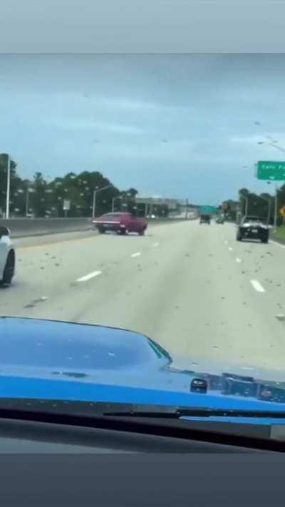 chevelle floors it on wet pavement