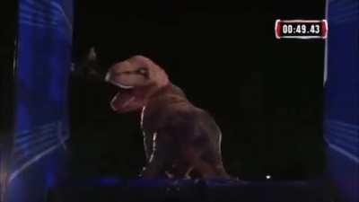 T-Rex Doing American Ninja Warrior