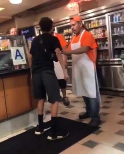 guy attacks retail worker