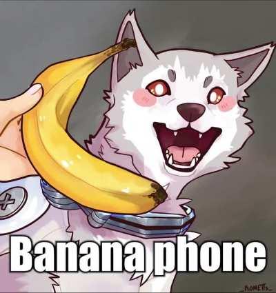 Koromaru banana phone meme I made based on the shiba meme