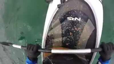 Seasickness on a kayak