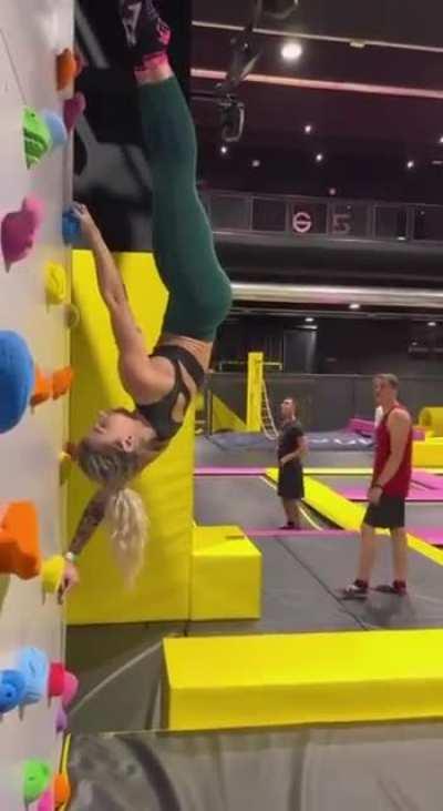 Rock wall skills and grip strength 