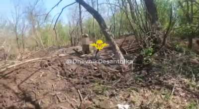 Russian soldier records being under fire from Ukrainian cluster munitions in Zaporizhzhia Oblast. October 2024