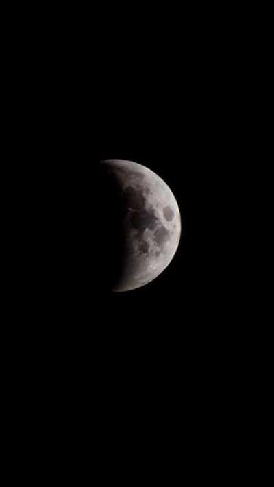 The entire lunar eclipse timelapsed