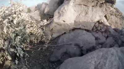 Kurdish rebels attack Turkish military outpost, while Turkish soldiers run away and leave their weapons behind - Şirnex 2017