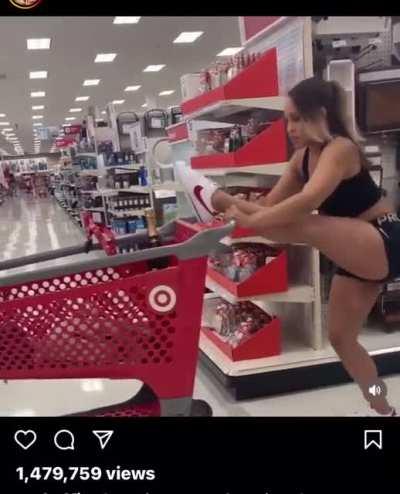 Main character hails corporate. Her caption called target her “favorite place in the world”