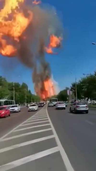 Gas station explosion in Volgograd, Russia