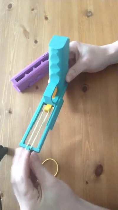 No. 4 Semi auto rubber band gun with mag, 10 rounds this time. More power, just a few parts, no glue, super easy assembly and it's free for you all.