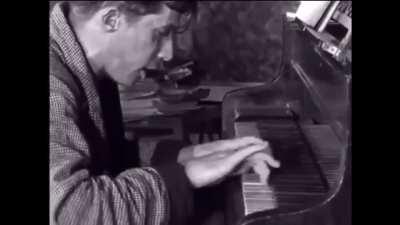 Glenn Gould performing Bach’s Partita 2 from the 1958 documentary “Off the Record.”