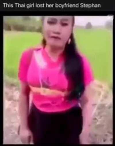 Thai girl lost her boyfriend