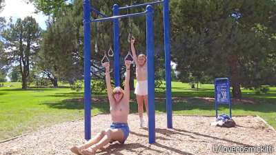 The best days are spent topless in the park with friends