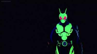 I really loved this bit. The glow in the dark suit and even the motorcycle just makes Zero-One looked like a total badass.