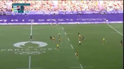 Last 10 seconds of the USA/Australia women's bronze medal playoff - kick to come