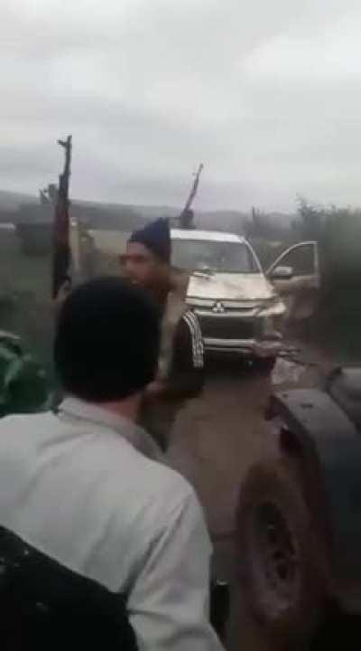 The first video in what appears to be Syrian mercenaries involved in direct combat appeared leaked from Azerbaijan. It is not known when this happened.