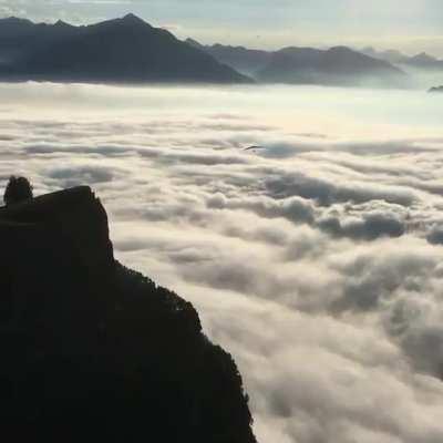 Gliding above the clouds