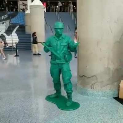 This toy soldier cosplay is amazing