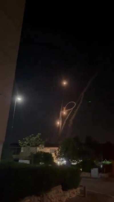 New video of an Iron Dome missile malfunctioning in Tel Aviv