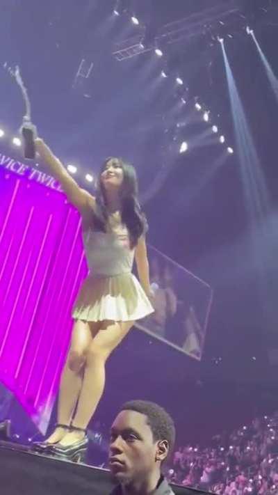 Momo throwing water