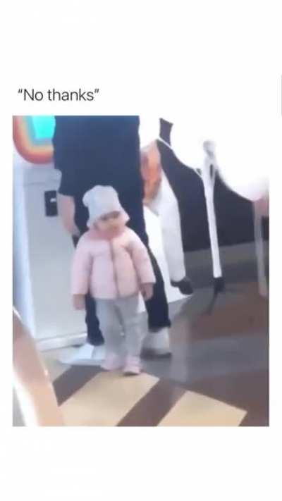 Why does this child move like a miniature adult