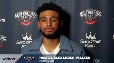 Nickeil Alexander-Walker talks about how he has been “calm and mature” the second half of the season.