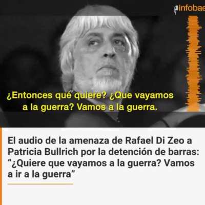 El audio de Di Zeo que publicó Infobae, amenazando Patricia Bullrich.