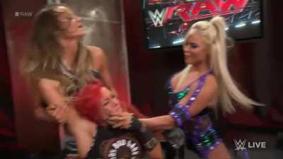 becky lynch humiliated by two stronger women