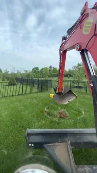 This guy's precision & skills while operating heavy machinery