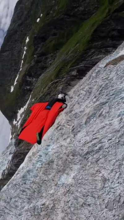 Wing suit over the Beautiful mountains 🏔️