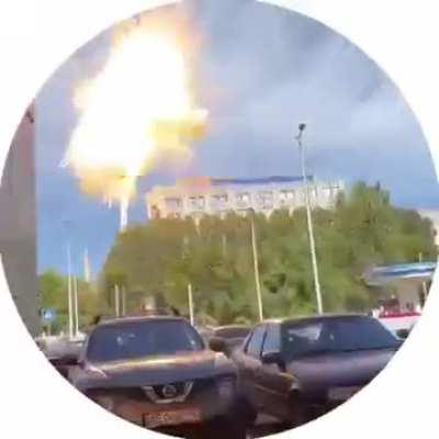 Another footage of the Russian missile attack in Dnipro this morning. Russia is a terrorist state