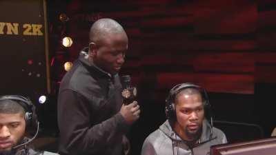 Hannibal Buress asks Durant a question