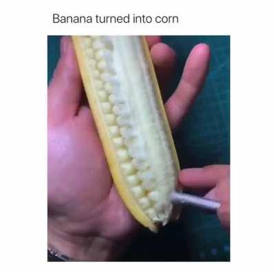 Banana turned into corn